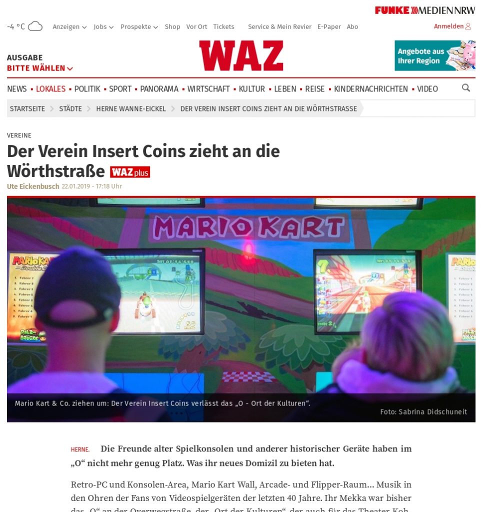 Presse - 2019-01-22 - waz.de Umzug zur Wörthstraße